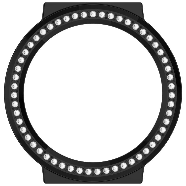 For Huawei Watch GT5 Pro 42mm Single Row Diamond Half Coverage PC Hollow Watch Protective Case
