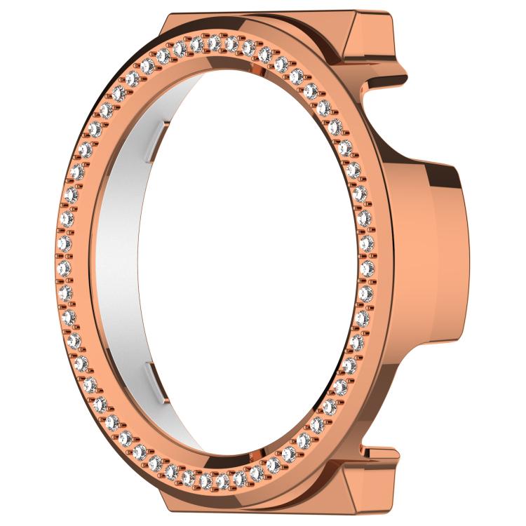 For Huawei Watch GT5 Pro 42mm Single Row Diamond Half Coverage PC Hollow Watch Protective Case