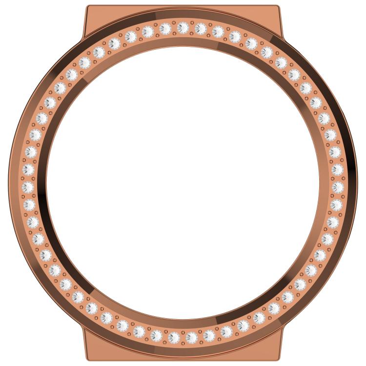 For Huawei Watch GT5 Pro 42mm Single Row Diamond Half Coverage PC Hollow Watch Protective Case
