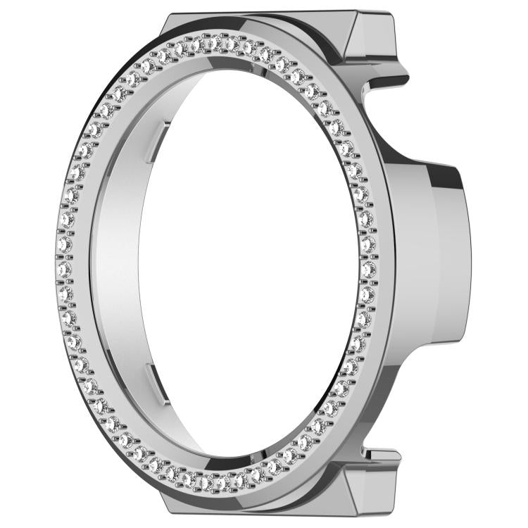 For Huawei Watch GT5 Pro 42mm Single Row Diamond Half Coverage PC Hollow Watch Protective Case