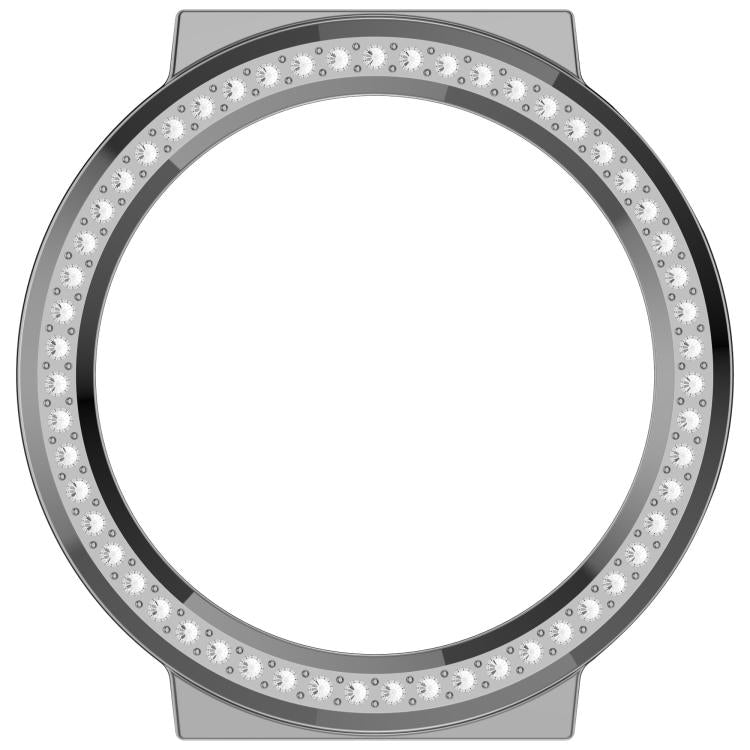For Huawei Watch GT5 Pro 42mm Single Row Diamond Half Coverage PC Hollow Watch Protective Case