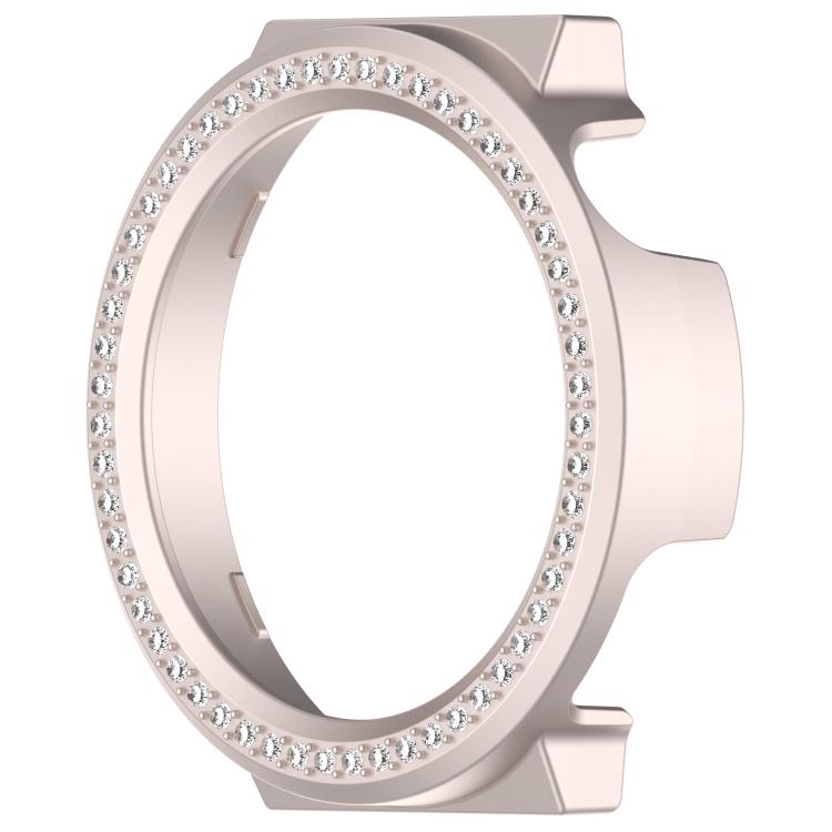 For Huawei Watch GT5 Pro 42mm Single Row Diamond Half Coverage PC Hollow Watch Protective Case