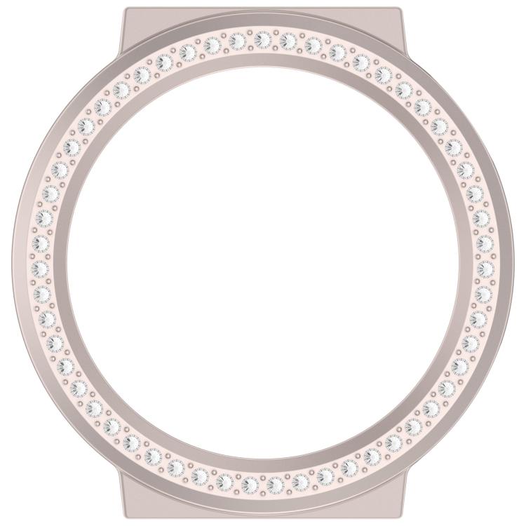 For Huawei Watch GT5 Pro 42mm Single Row Diamond Half Coverage PC Hollow Watch Protective Case