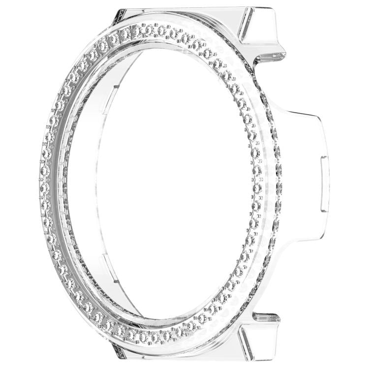For Huawei Watch GT5 Pro 42mm Single Row Diamond Half Coverage PC Hollow Watch Protective Case