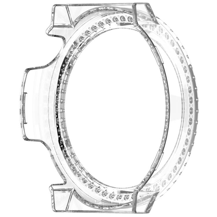 For Huawei Watch GT5 Pro 42mm Single Row Diamond Half Coverage PC Hollow Watch Protective Case