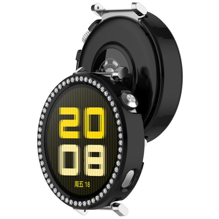 For Huawei Watch GT5 / GT4 41mm Single Row Diamond Half Coverage PC Hollow Watch Protective Case