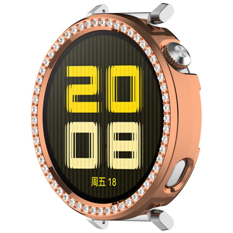 For Huawei Watch GT5 / GT4 41mm Single Row Diamond Half Coverage PC Hollow Watch Protective Case