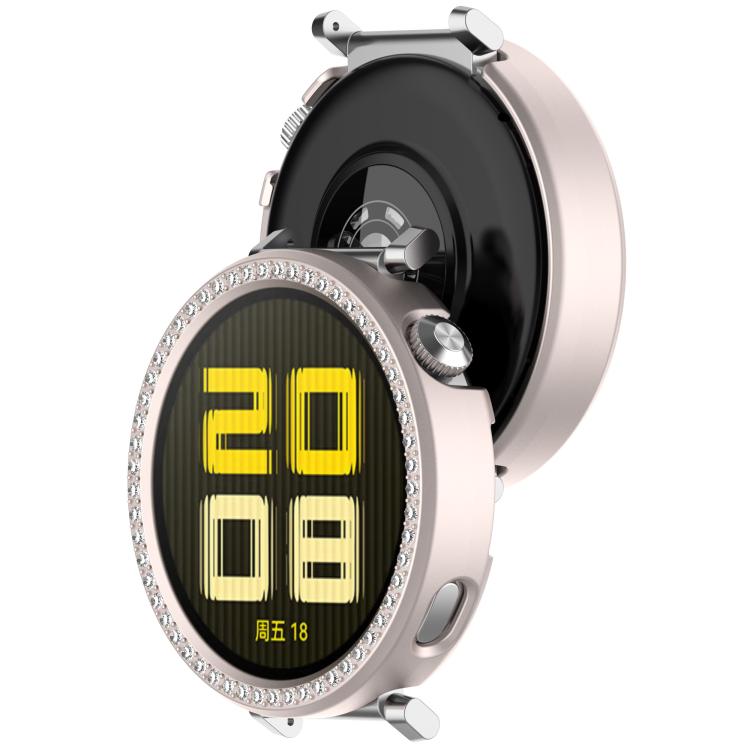 For Huawei Watch GT5 / GT4 41mm Single Row Diamond Half Coverage PC Hollow Watch Protective Case