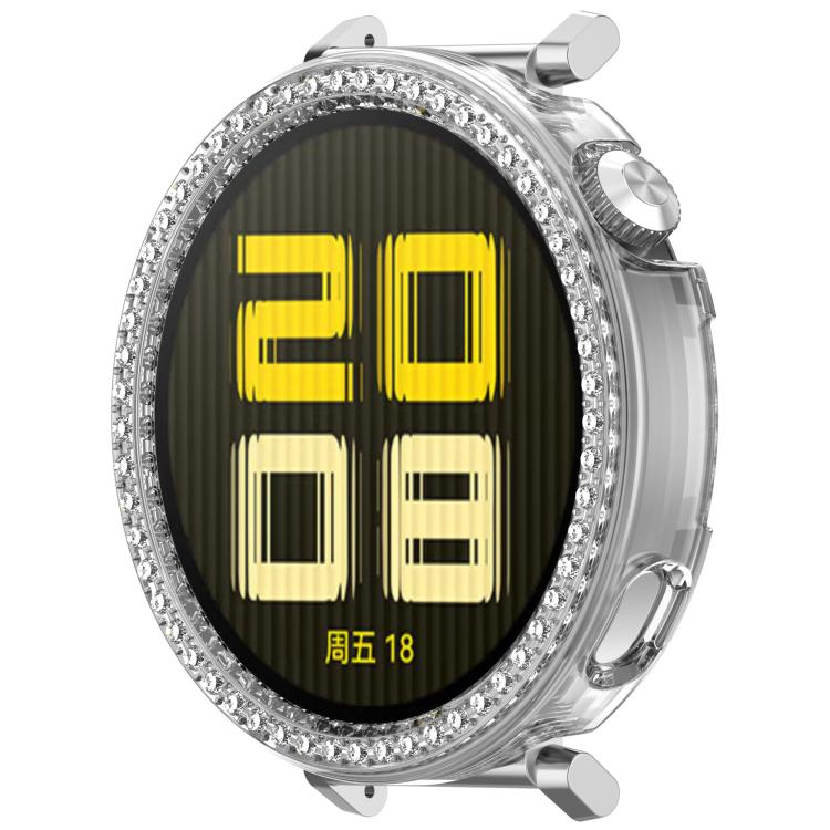 For Huawei Watch GT5 / GT4 41mm Single Row Diamond Half Coverage PC Hollow Watch Protective Case