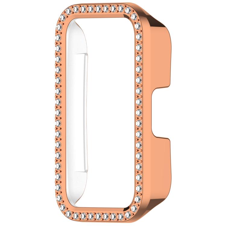 For Huawei Band 10 / 9 / 8 Single Row Diamond Half Coverage PC Hollow Watch Protective Case