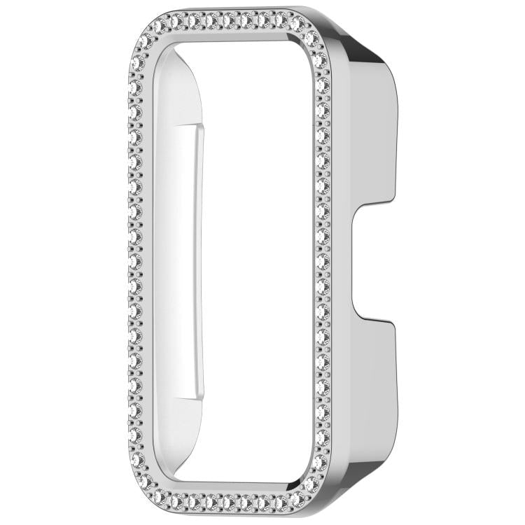 For Huawei Band 10 / 9 / 8 Single Row Diamond Half Coverage PC Hollow Watch Protective Case