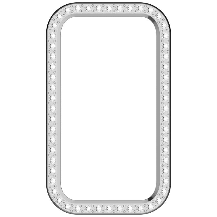 For Huawei Band 10 / 9 / 8 Single Row Diamond Half Coverage PC Hollow Watch Protective Case