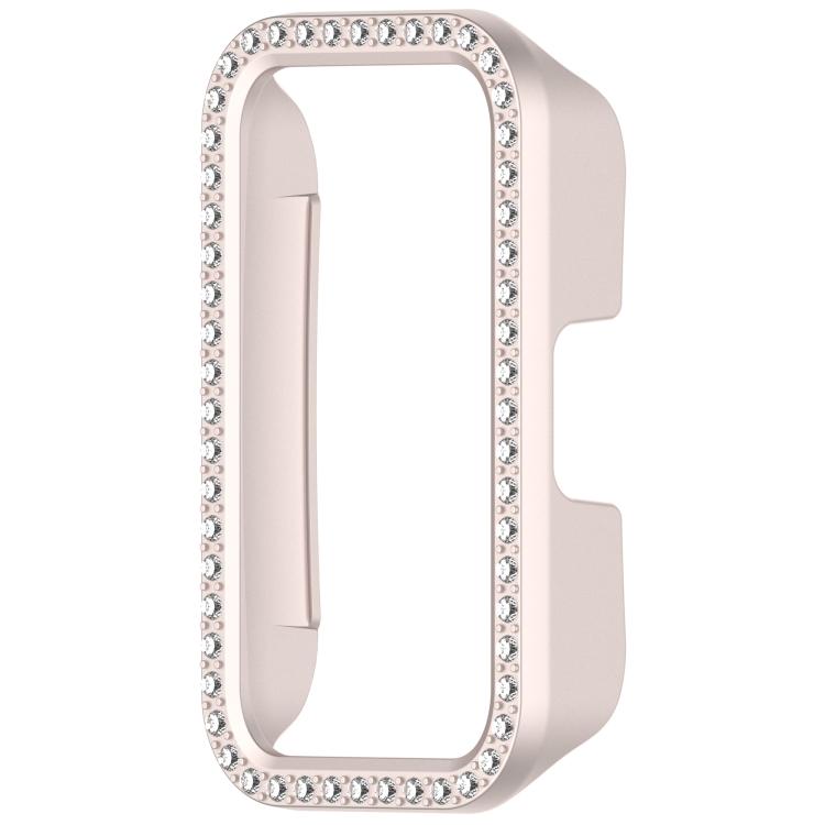 For Huawei Band 10 / 9 / 8 Single Row Diamond Half Coverage PC Hollow Watch Protective Case