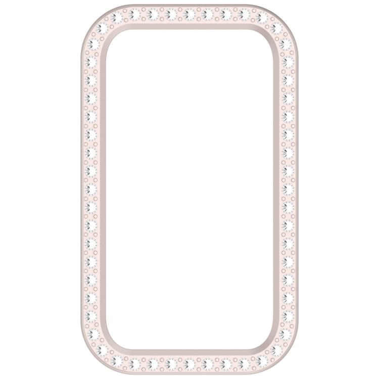 For Huawei Band 10 / 9 / 8 Single Row Diamond Half Coverage PC Hollow Watch Protective Case