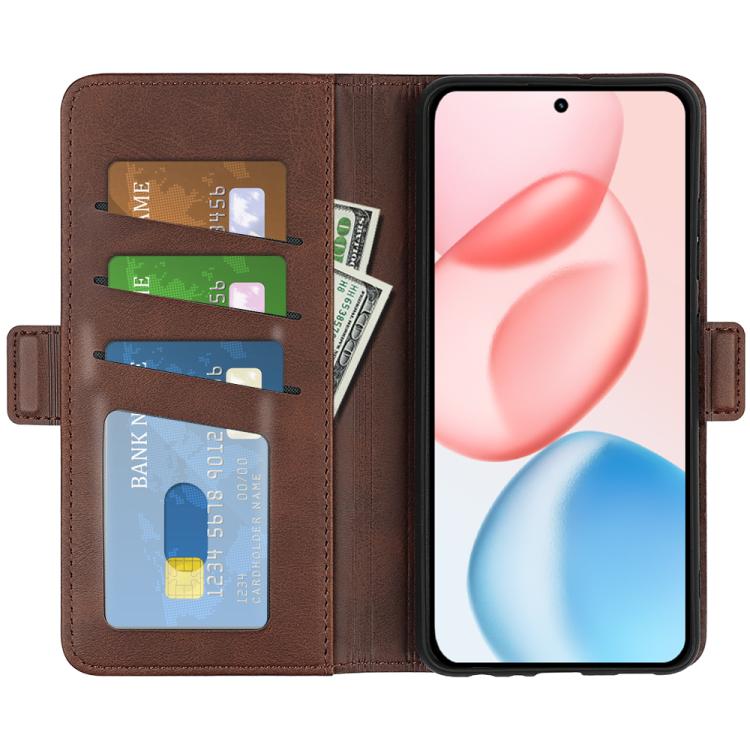 For Honor 400 Global 156.5mm Dual-side Magnetic Buckle Horizontal Flip Leather Phone Case