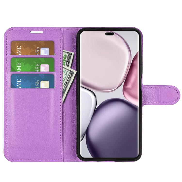 For Honor X9c Litchi Texture Horizontal Flip Leather Phone Case with Holder