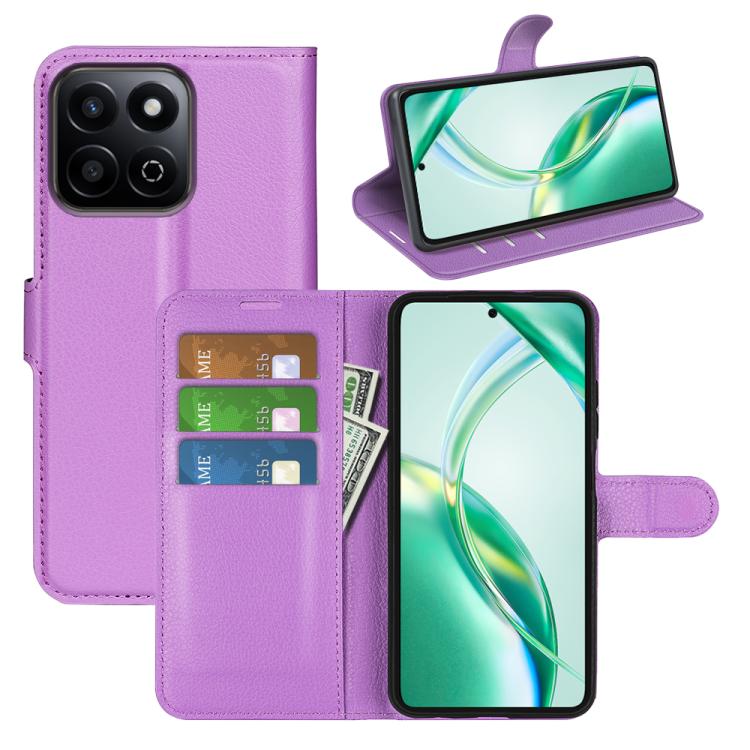 For Honor 200 Smart Litchi Texture Horizontal Flip Leather Phone Case with Holder