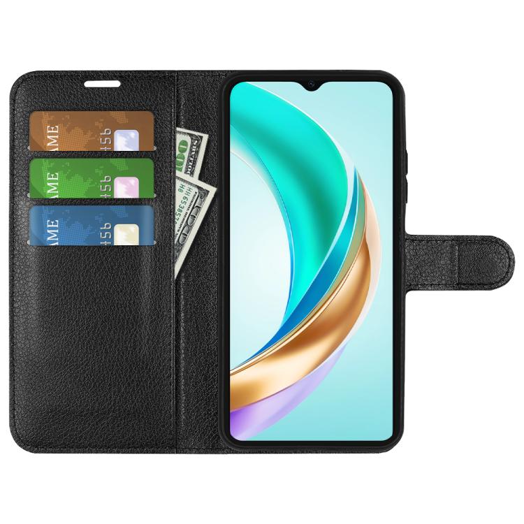 For Honor X6b Litchi Texture Horizontal Flip Leather Phone Case with Holder