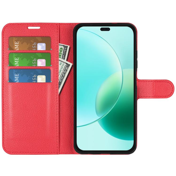 For Honor 400 Lite Global Litchi Texture Horizontal Flip Leather Phone Case with Holder