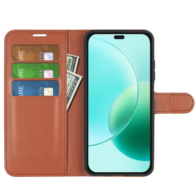 For Honor 400 Lite Global Litchi Texture Horizontal Flip Leather Phone Case with Holder