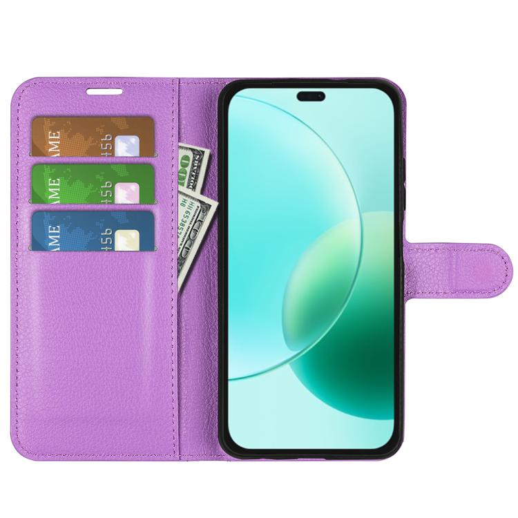 For Honor 400 Lite Global Litchi Texture Horizontal Flip Leather Phone Case with Holder