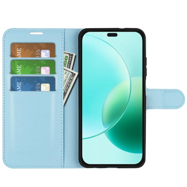 For Honor 400 Lite Global Litchi Texture Horizontal Flip Leather Phone Case with Holder