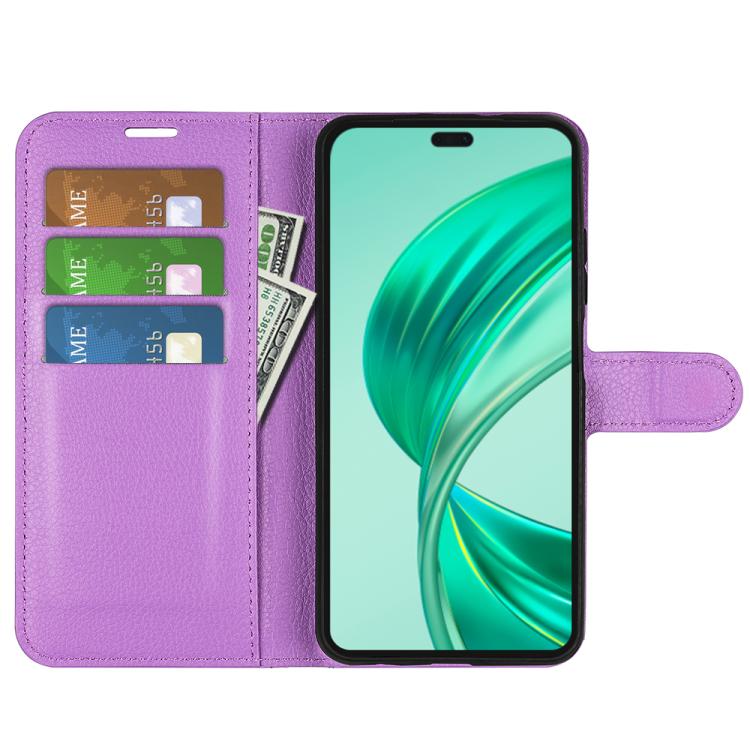 For Honor X8c Litchi Texture Horizontal Flip Leather Phone Case with Holder