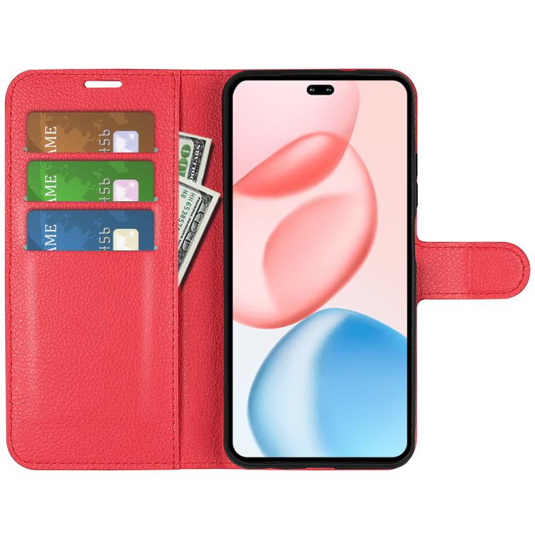 For Honor 400 Pro Global 160.8mm Litchi Texture Horizontal Flip Leather Phone Case with Holder