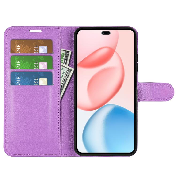 For Honor 400 Pro Global 160.8mm Litchi Texture Horizontal Flip Leather Phone Case with Holder