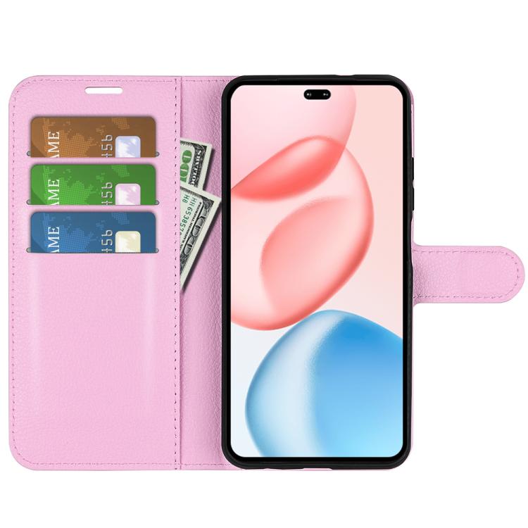 For Honor 400 Pro Global 160.8mm Litchi Texture Horizontal Flip Leather Phone Case with Holder