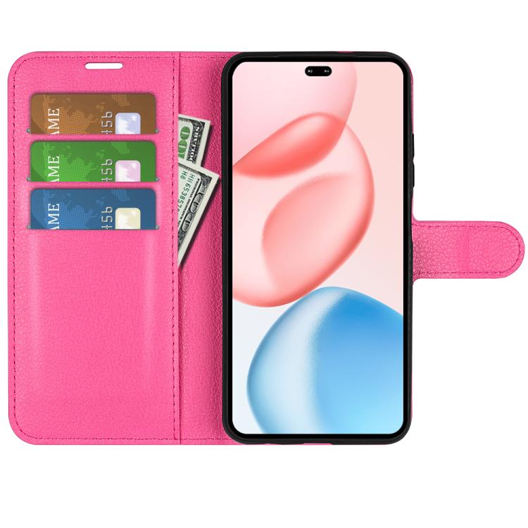 For Honor 400 Pro Global 160.8mm Litchi Texture Horizontal Flip Leather Phone Case with Holder