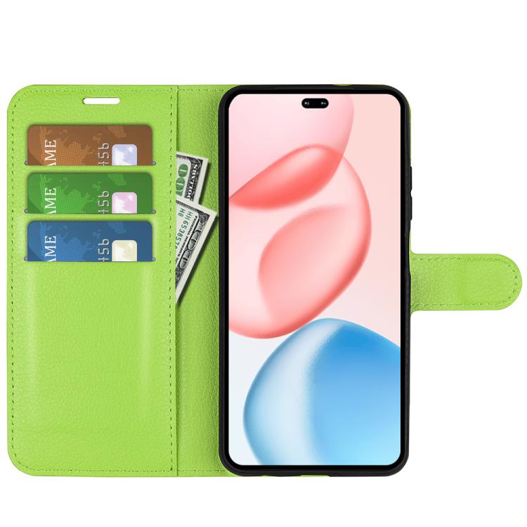 For Honor 400 Pro Global 160.8mm Litchi Texture Horizontal Flip Leather Phone Case with Holder