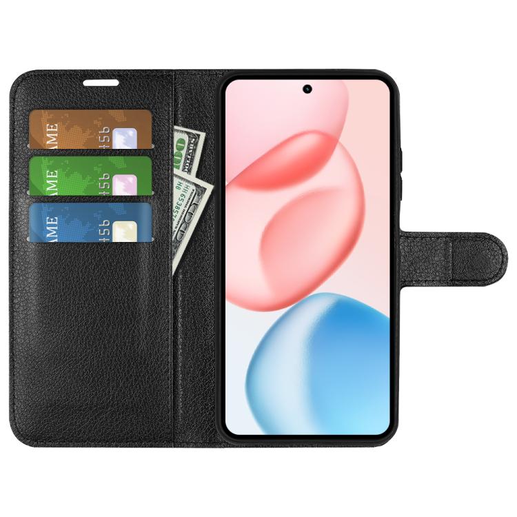 For Honor 400 Global 156.5mm Litchi Texture Horizontal Flip Leather Phone Case with Holder
