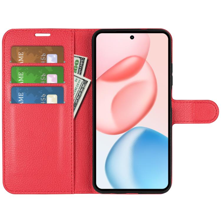 For Honor 400 Global 156.5mm Litchi Texture Horizontal Flip Leather Phone Case with Holder