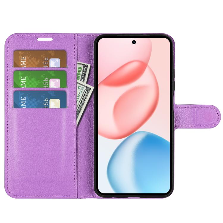 For Honor 400 Global 156.5mm Litchi Texture Horizontal Flip Leather Phone Case with Holder