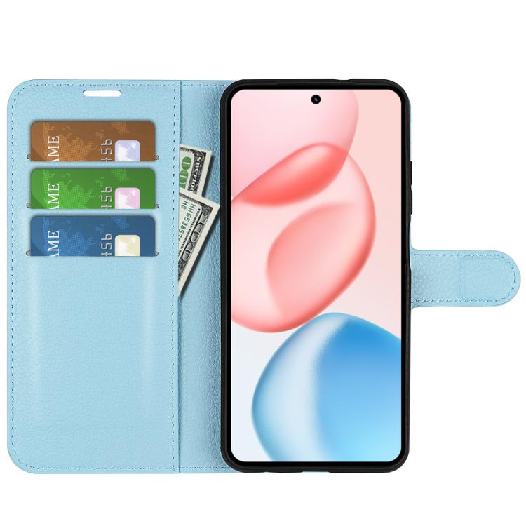 For Honor 400 Global 156.5mm Litchi Texture Horizontal Flip Leather Phone Case with Holder