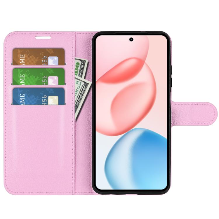 For Honor 400 Global 156.5mm Litchi Texture Horizontal Flip Leather Phone Case with Holder