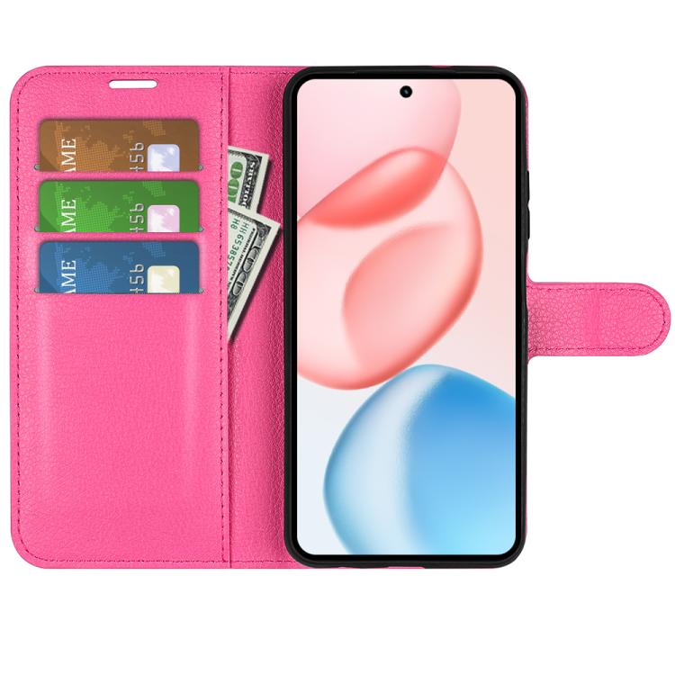 For Honor 400 Global 156.5mm Litchi Texture Horizontal Flip Leather Phone Case with Holder