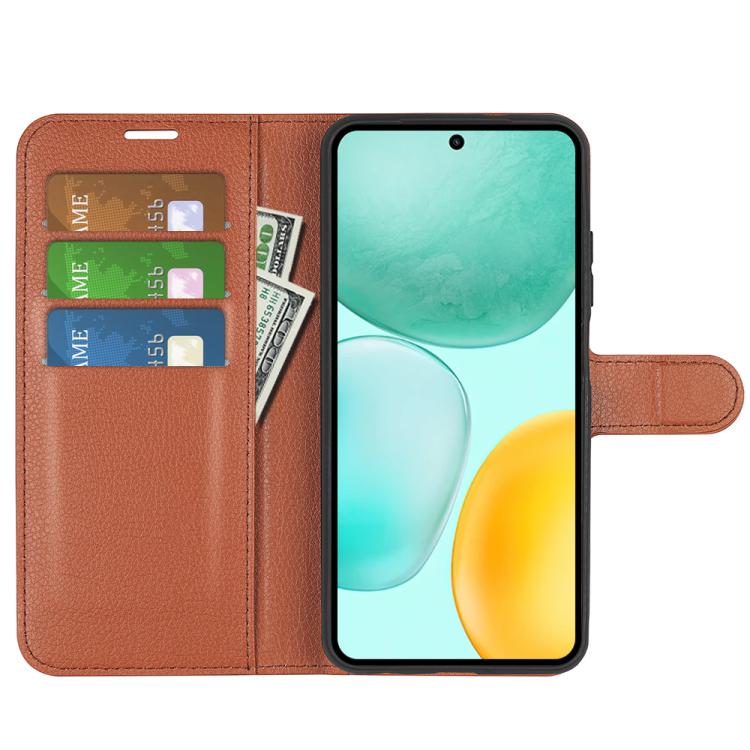 For Honor X6c Litchi Texture Horizontal Flip Leather Phone Case with Holder