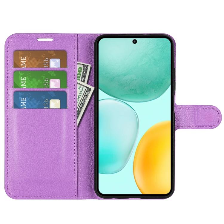 For Honor X6c Litchi Texture Horizontal Flip Leather Phone Case with Holder