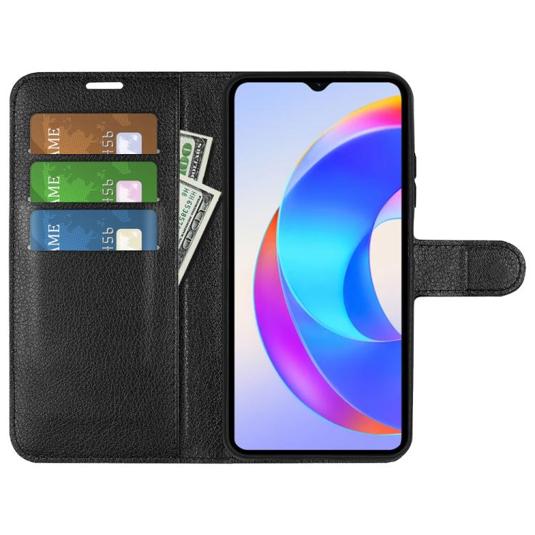 For Honor X5c Plus Litchi Texture Horizontal Flip Leather Phone Case with Holder