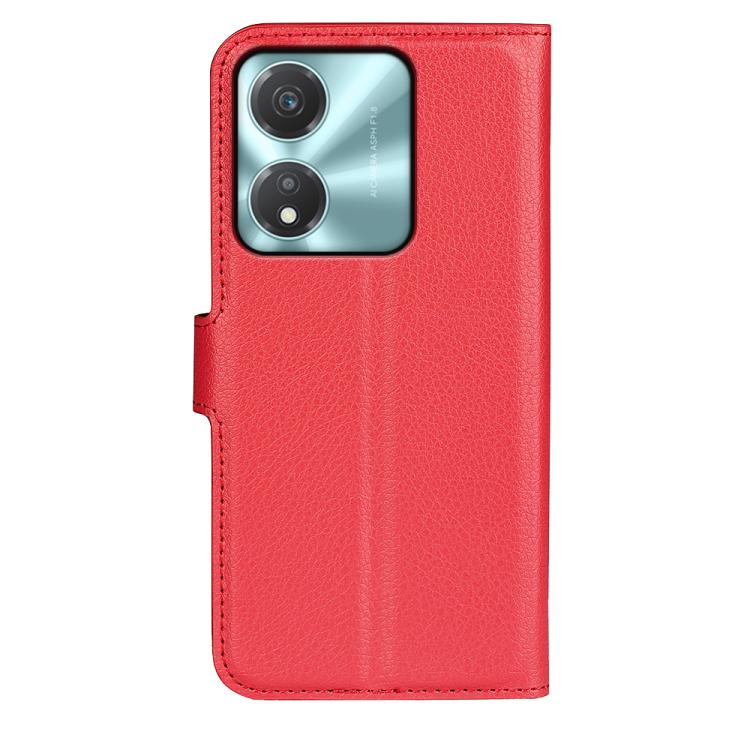 For Honor X5c Plus Litchi Texture Horizontal Flip Leather Phone Case with Holder