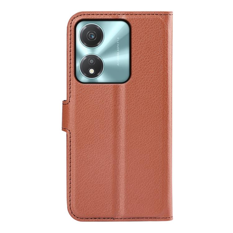 For Honor X5c Plus Litchi Texture Horizontal Flip Leather Phone Case with Holder
