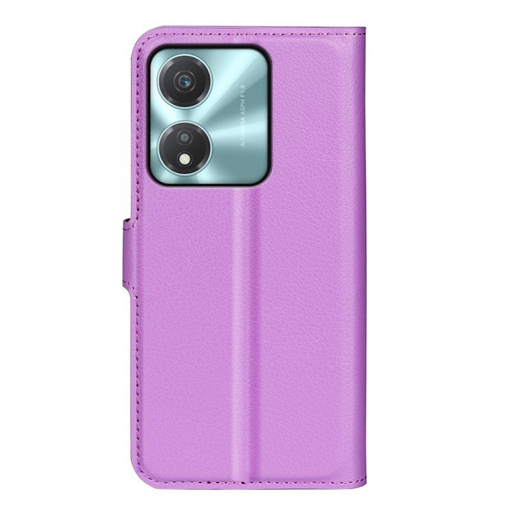 For Honor X5c Plus Litchi Texture Horizontal Flip Leather Phone Case with Holder