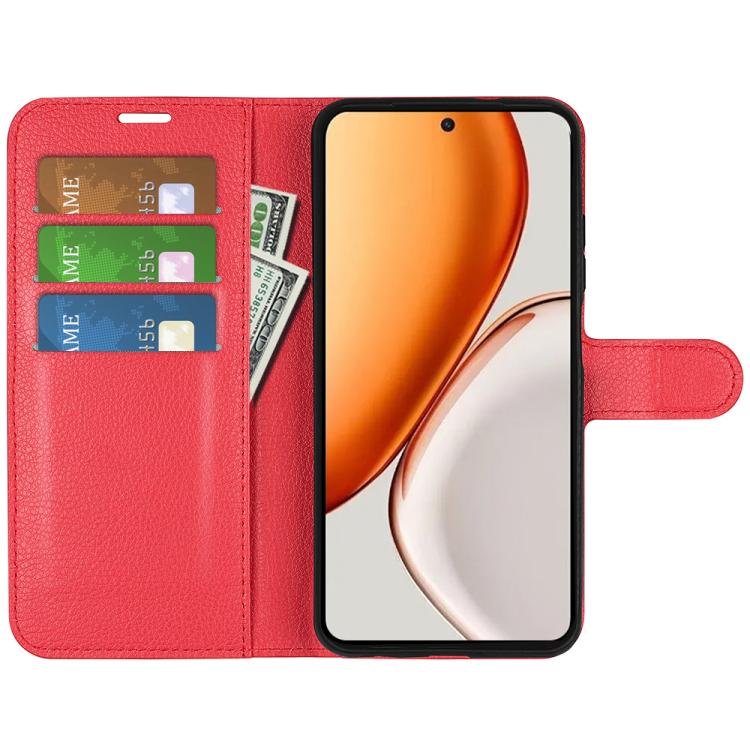 For Honor X9d 5G Litchi Texture Horizontal Flip Leather Phone Case with Holder