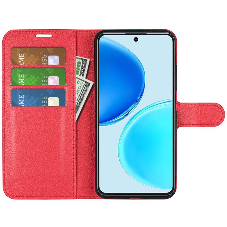 For Honor X8d 4G Litchi Texture Horizontal Flip Leather Phone Case with Holder