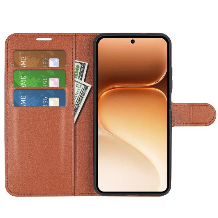 For Honor 600 / 600 Pro Global Litchi Texture Horizontal Flip Leather Phone Case with Holder