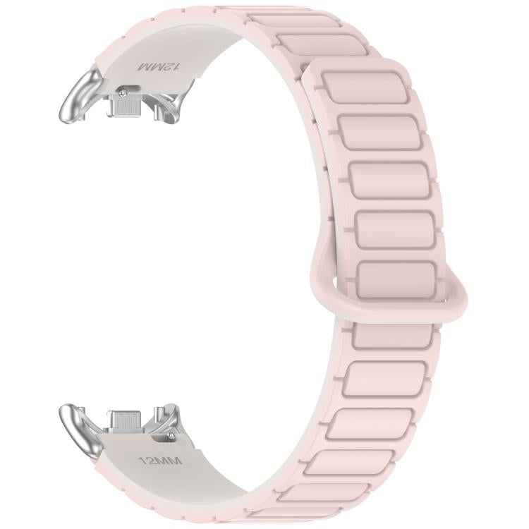 For Xiaomi Smart Band 10 / 9 / 8 I-Shaped Dual Color Magnetic Silicone Watch Band