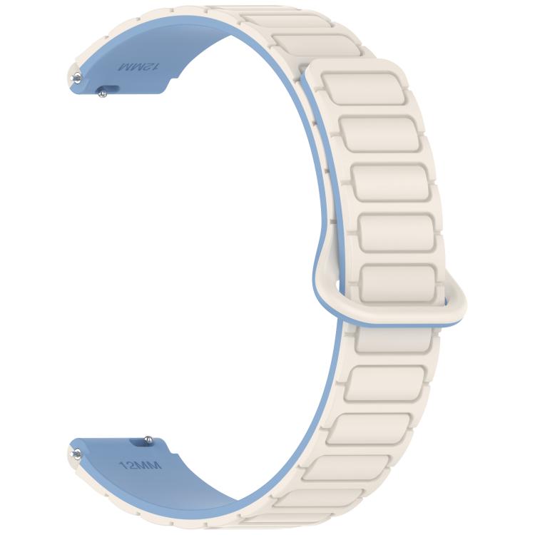 For Xiaomi Smart Band 10 / 9 / 8 I-Shaped Dual Color Magnetic Silicone Watch Band
