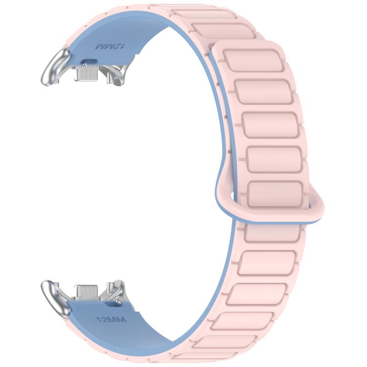 For Xiaomi Smart Band 10 / 9 / 8 I-Shaped Dual Color Magnetic Silicone Watch Band